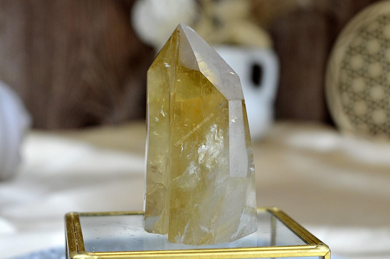generátor/obelisk z pravého CITRÍNU Dvojička #7- Hojnosť, Radosť, Šťastie, Zdravé trávenie, Znižuje Strach a Obavy