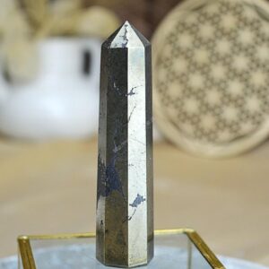 Generátor/Obelisk Hojnosti, Ochrany, Šťastia a Očisty PYRIT so ŠUNGITOM #2