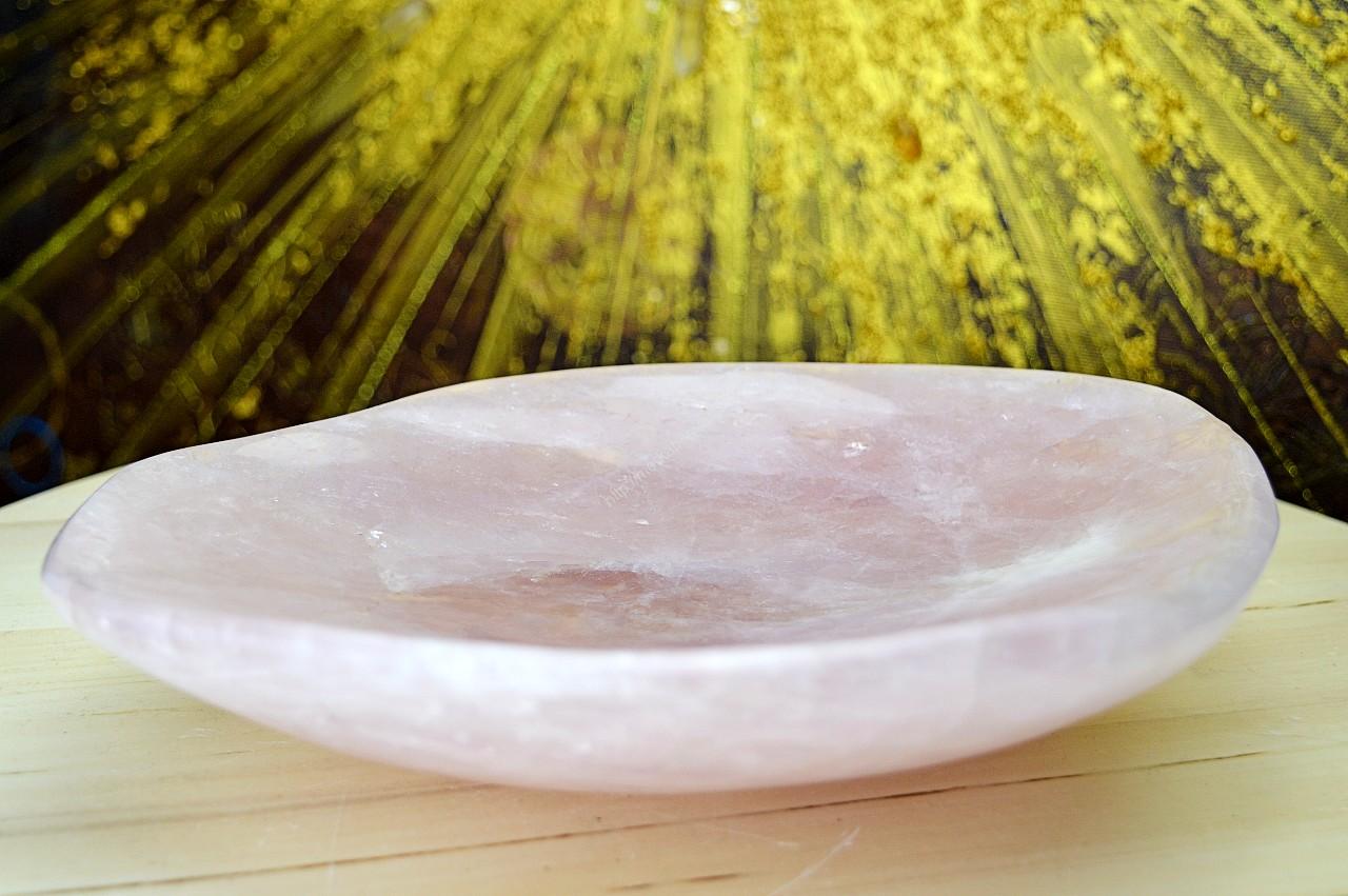 Vysokovibračná misa RUŽENÍN - Bezpodmienečná Láska, Sebaláska, Odpustenie, Radosť, Srdcová Čakra 1,7 kg, 24cm – Obrázok 3