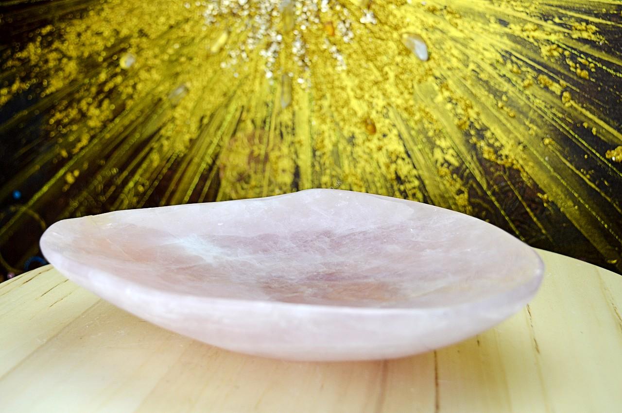 Vysokovibračná misa RUŽENÍN - Bezpodmienečná Láska, Sebaláska, Odpustenie, Radosť, Srdcová Čakra 1,7 kg, 24cm