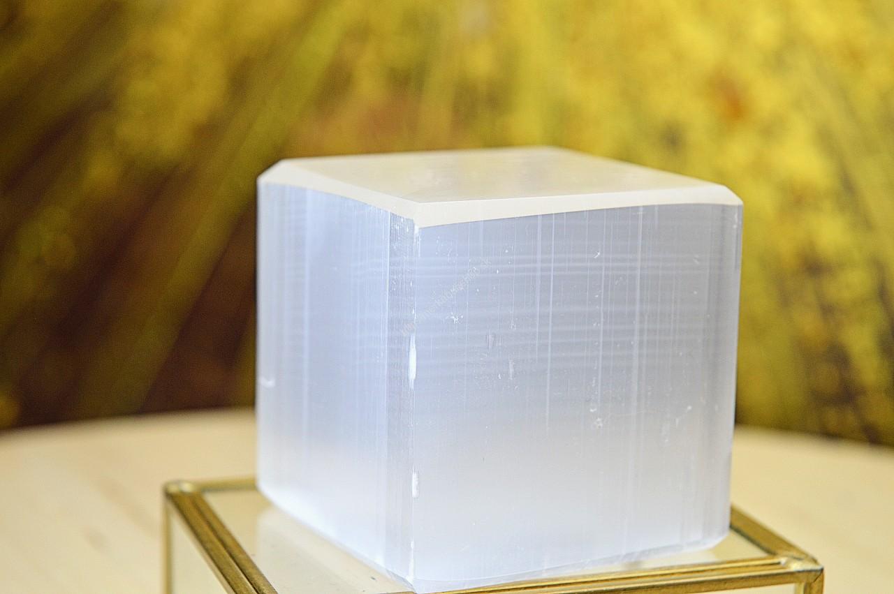 SELENITOVÁ Kocka Jemných Anjelských vibrácií 5cm - Vyváženosť, Harmónia, Zmena, Šťastie, Citlivosť EXTRA KVALITA – Obrázok 2