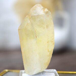 Surový hrot/obelisk z pravého CITRÍNU #4- Hojnosť, Radosť, Šťastie, Zdravé trávenie, Znižuje Strach a Obavy