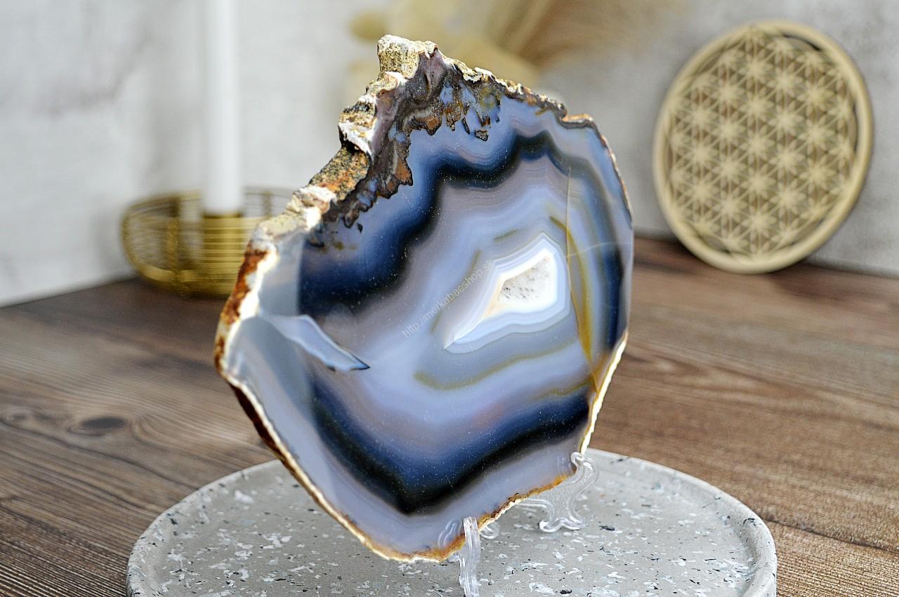 ACHÁT ŠEDÝ plát Duchovného rastu a emocionálnej úľavy #1 - 21 cm – Obrázok 4