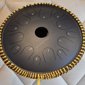 Hluru Jazýčkový Bubon čierny 36cm, 14 nôt C-Dur + paličky+ ochranná taška