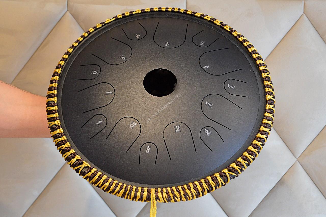 Hluru Jazýčkový Bubon čierny 36cm, 14 nôt C-Dur + paličky+ ochranná taška