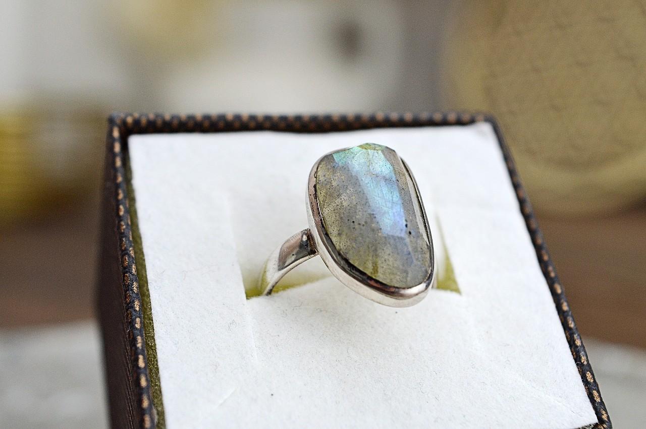 Prsteň Ag925/1000 LABRADORIT #3 -Intuícia, Ochrana, Premena, Napredovanie, Prekonanie prekážok