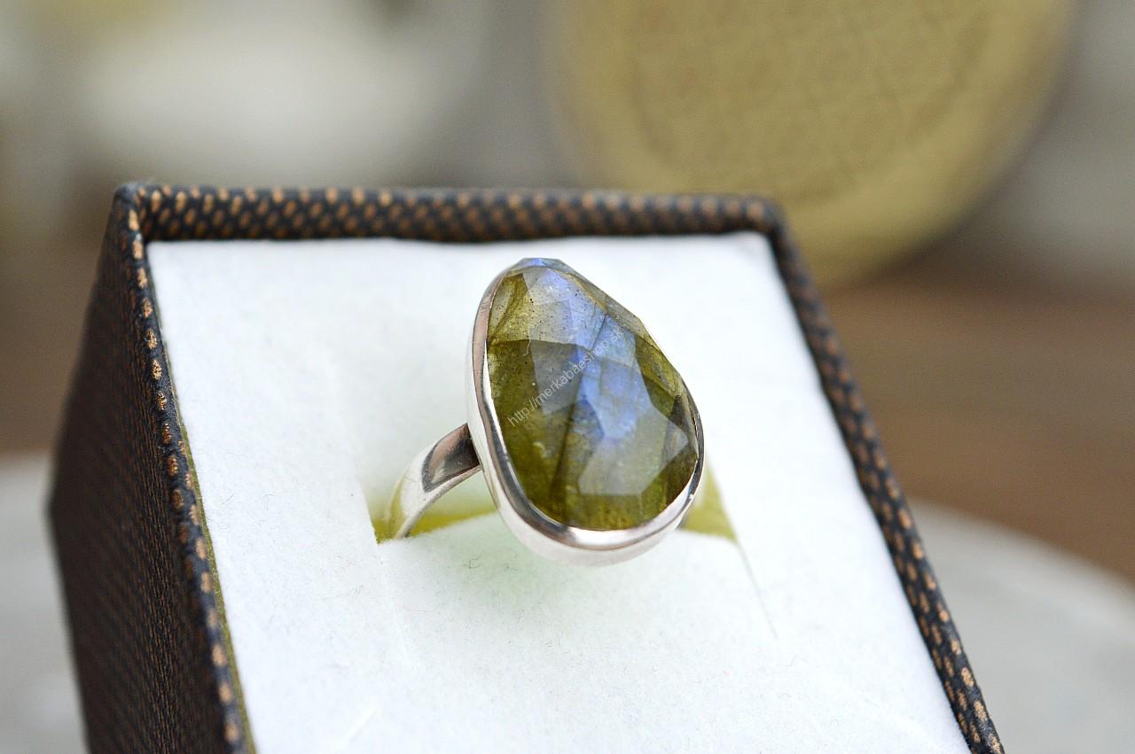 Prsteň Ag925/1000 LABRADORIT #1 -Intuícia, Ochrana, Premena, Napredovanie, Prekonanie prekážok
