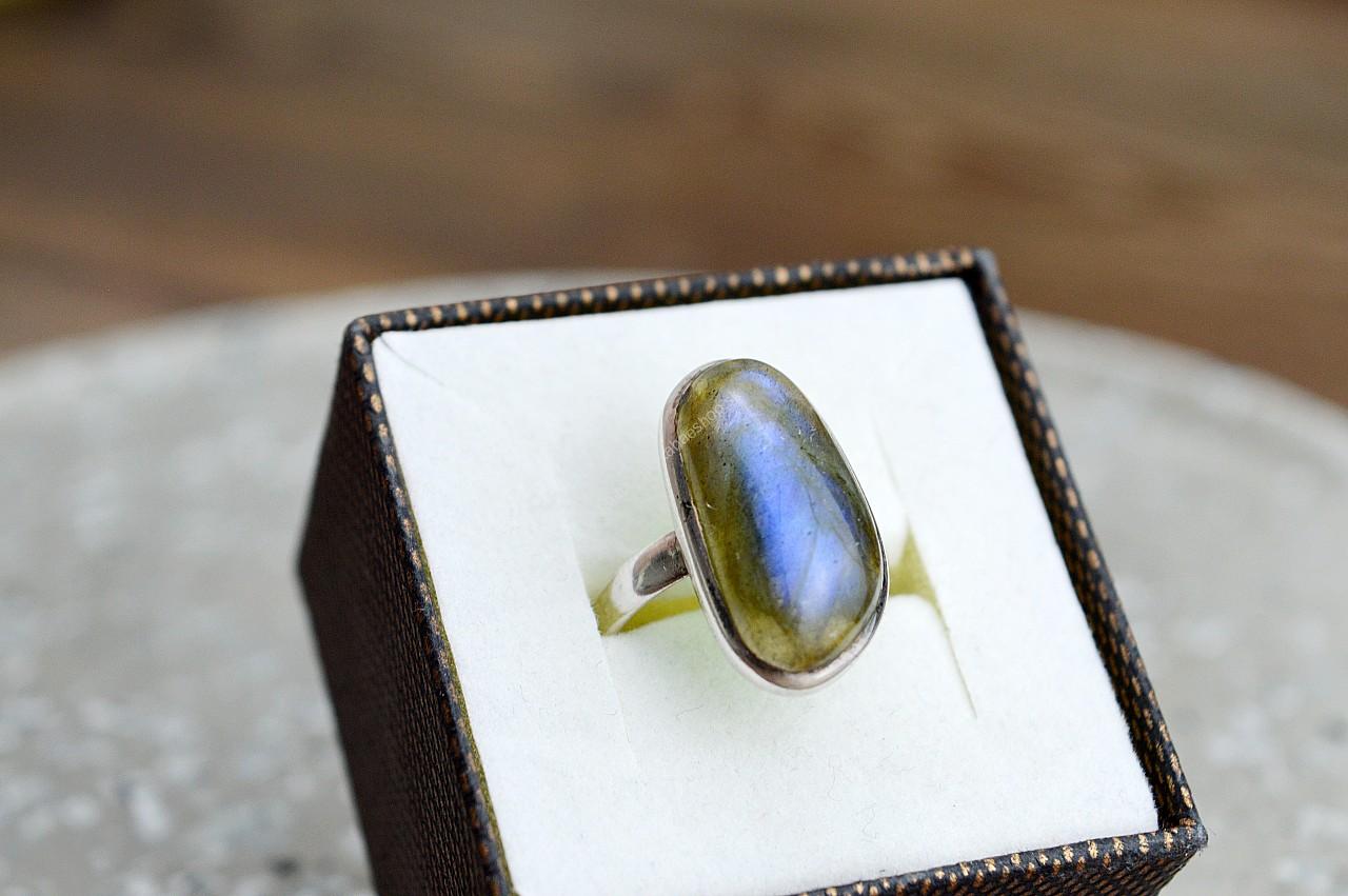 Prsteň Ag925/1000 LABRADORIT #2 -Intuícia, Ochrana, Premena, Napredovanie, Prekonanie prekážok