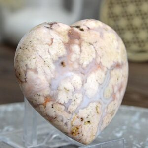 Srdce ACHÁT KVETINOVÝ (Achát / Chalcedón) #2 – Rozkvet, Láska, Pozitivita, Vášeň, Radosť