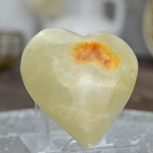 Srdiečko ZLATÝ ÓNYX/ARAGONIT #4 - Šťastie, Láska, Rovnováha Jin Jang