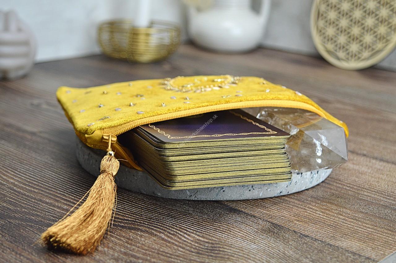 Zamatové vrecko so zipsom SLNKO podšité na Kozmetiku, osobné Kryštály, Karty, Šperky, Náramky ...... – Obrázok 2