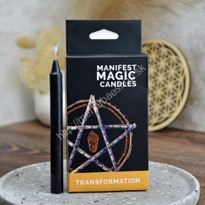 12 ks Rituálnych Manifestačných Magických Čiernych sviečok - TRANSFORMÁCIA