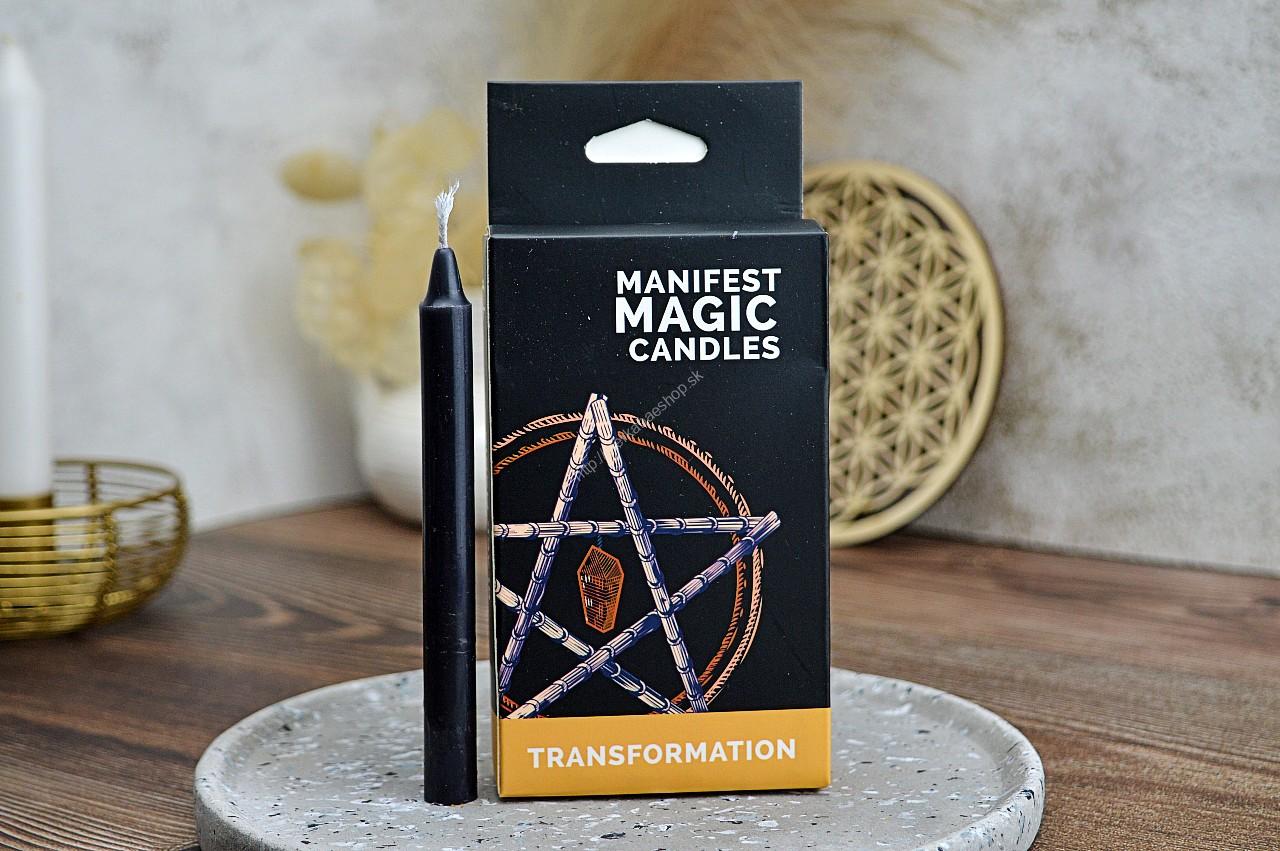 12 ks Rituálnych Manifestačných Magických Čiernych sviečok - TRANSFORMÁCIA