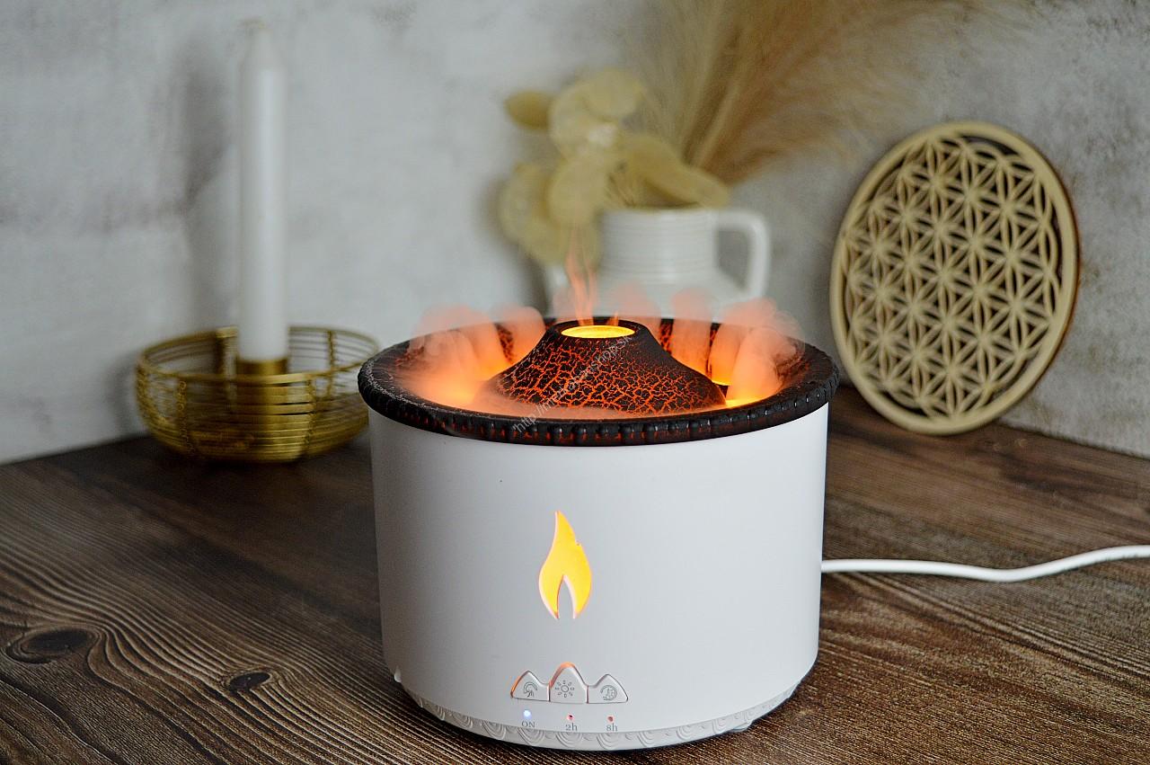 Sopečný Aroma Difúzor - Dve farby + diaľkové ovládanie + zdroj