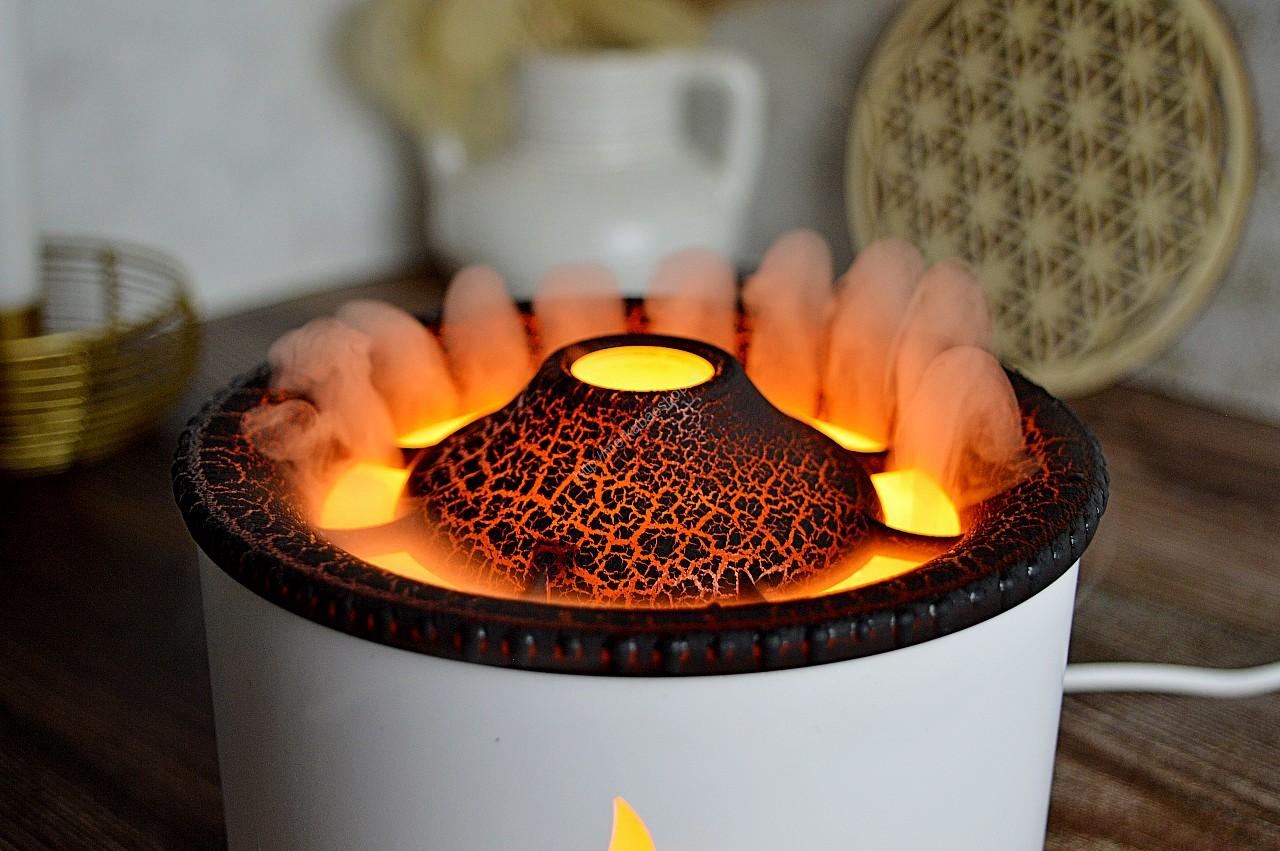 Sopečný Aroma Difúzor - Dve farby + diaľkové ovládanie + zdroj