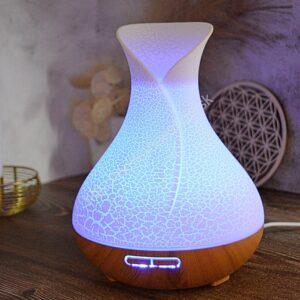 Veľký Palma Aroma Difúzor LED - 7 Farieb , Popraskaný efekt