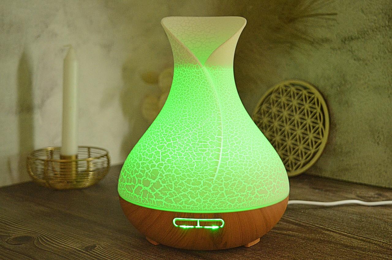 Veľký Palma Aroma Difúzor LED - 7 Farieb , Popraskaný efekt – Obrázok 8