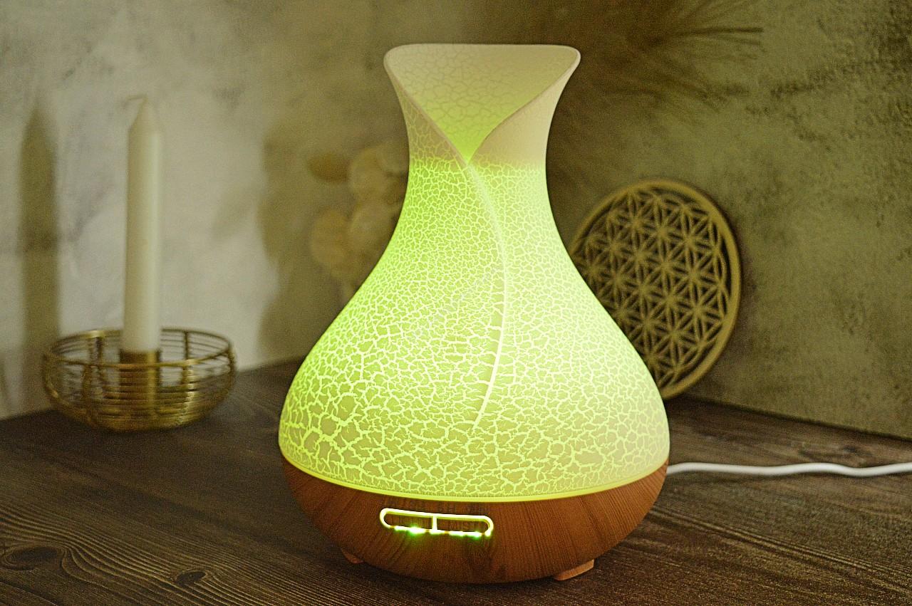 Veľký Palma Aroma Difúzor LED - 7 Farieb , Popraskaný efekt – Obrázok 6