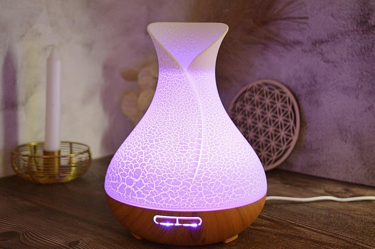 Veľký Palma Aroma Difúzor LED - 7 Farieb , Popraskaný efekt – Obrázok 4