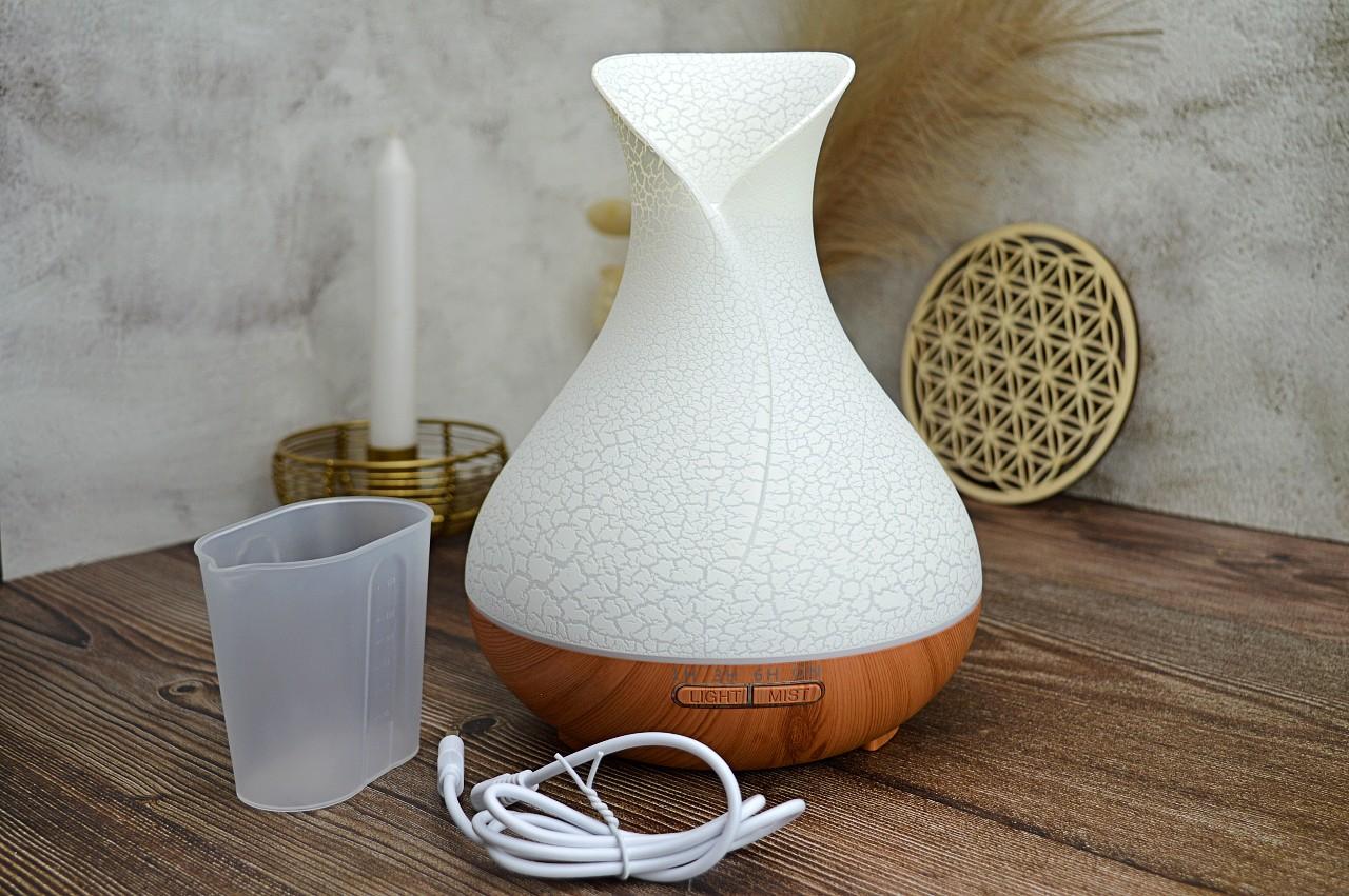 Veľký Palma Aroma Difúzor LED - 7 Farieb , Popraskaný efekt