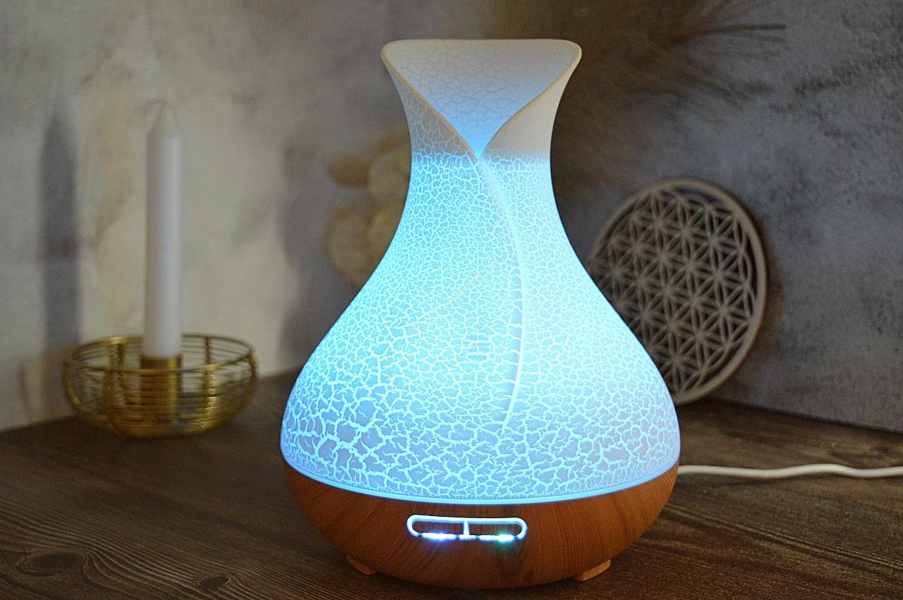 Veľký Palma Aroma Difúzor LED - 7 Farieb , Popraskaný efekt – Obrázok 9