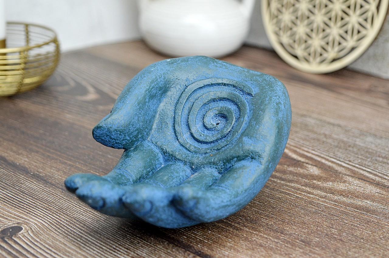 Štýlový kamenný stojan na Vonné Tyčinky RUKA - Energetická Špirála - Rast a Nový Život – Obrázok 3