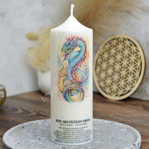 Sviečka 2025 ROK DREVENÉHO HADA - Prerod, Rast, Múdrosť, Trpezlivosť, Harmónia, Stabilita, Kreativita