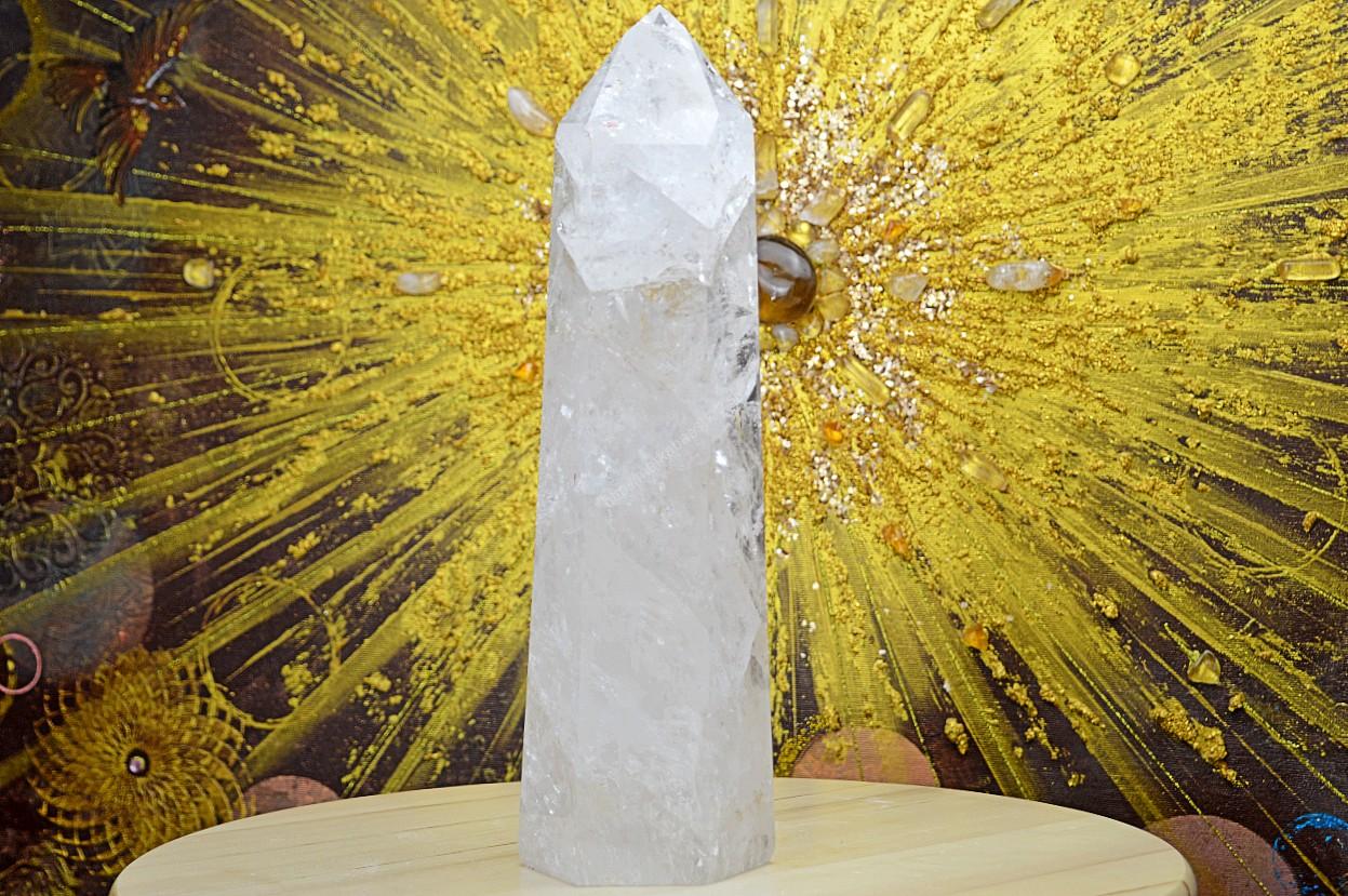 Zbierkový DOW KRIŠTÁĽOVÝ obelisk KRISTOVEHO VEDOMIA s Dúhami #15 3,06 kg, 31,5cm EXTRA KVALITA