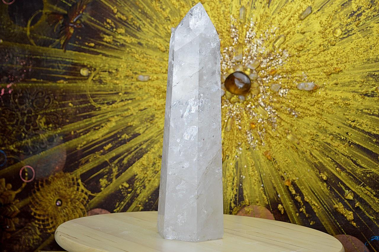 Zbierkový DOW KRIŠTÁĽOVÝ obelisk KRISTOVEHO VEDOMIA s Dúhami #15 3,06 kg, 31,5cm EXTRA KVALITA – Obrázok 2