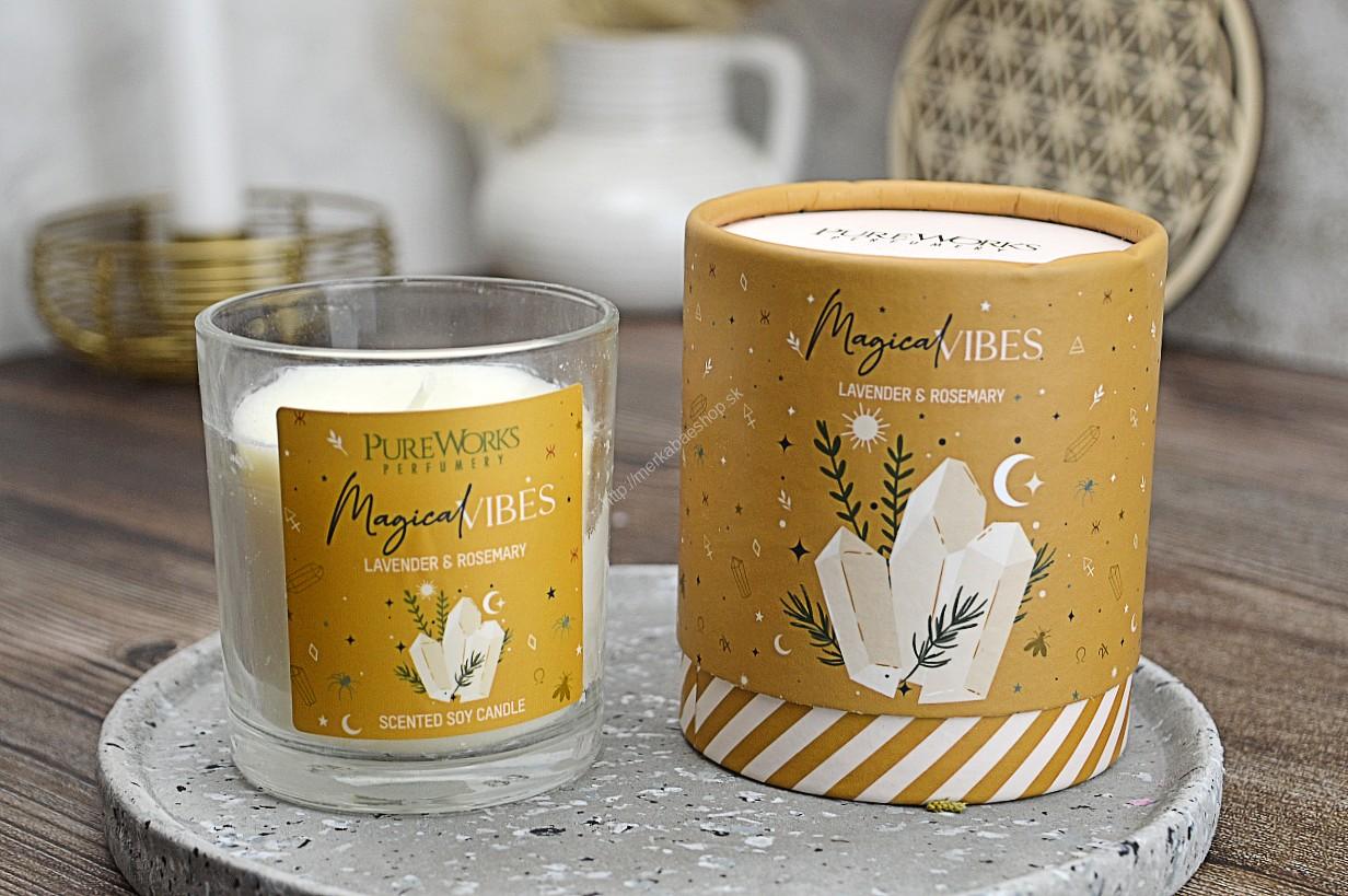 Sójová vonná Sviečka MAGICKÉ VIBRÁCIE Levanduľa + Rozmarín