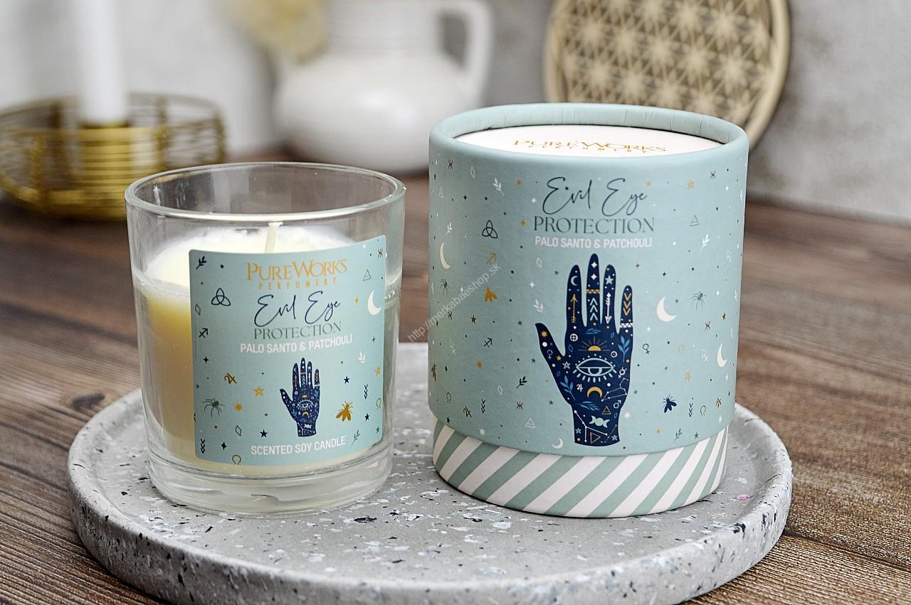 Sójová vonná Sviečka OCHRANA Palo Santo+Pačuli
