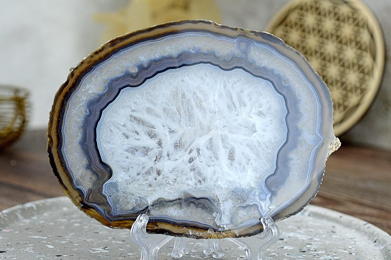 ACHÁT ŠEDÝ plát Duchovného rastu, Emocionálnej úľavy a Odvahy #6