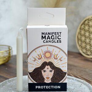 sada12 ks Rituálnych Bielych sviečok - OCHRANA