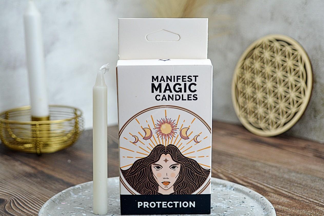 sada12 ks Rituálnych Bielych sviečok - OCHRANA