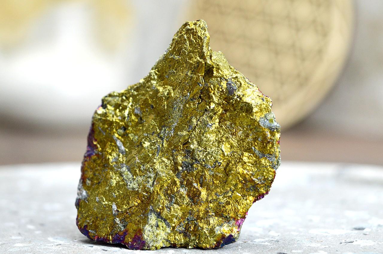 Surový Chalkopyrit #5- Hojnosť, Poznanie, Meditácia, Šťastie, Viera v seba - Extra Kvalita