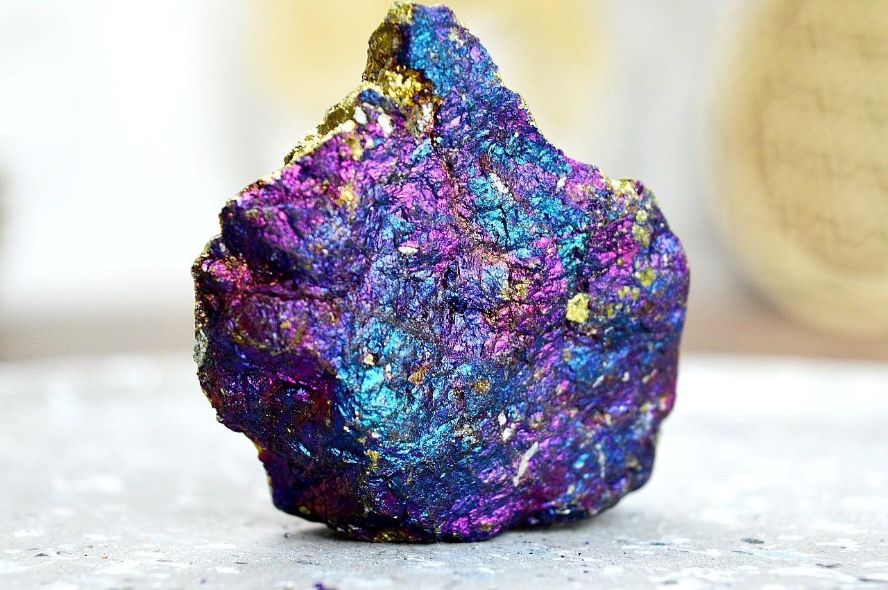 Surový Chalkopyrit #5- Hojnosť, Poznanie, Meditácia, Šťastie, Viera v seba - Extra Kvalita