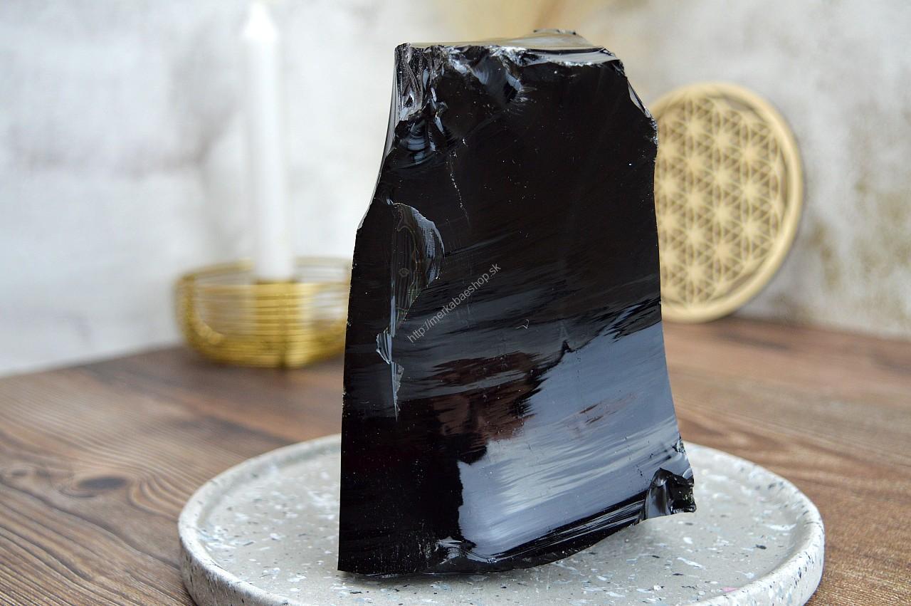 Surový OBSIDIÁN ČIERNY #3 - 1,92kg -Ochrana, Prijatie, Uzemnenie, Očista, Obnovenie energie čakier