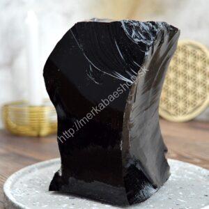 Surový OBSIDIÁN ČIERNY #3 - 1,92kg -Ochrana, Prijatie, Uzemnenie, Očista, Obnovenie energie čakier