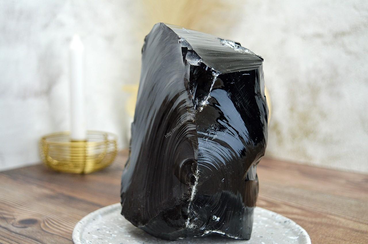 Surový OBSIDIÁN ČIERNY #4 - 2,81 kg -Ochrana, Prijatie, Uzemnenie, Očista, Obnovenie energie čakier – Obrázok 4
