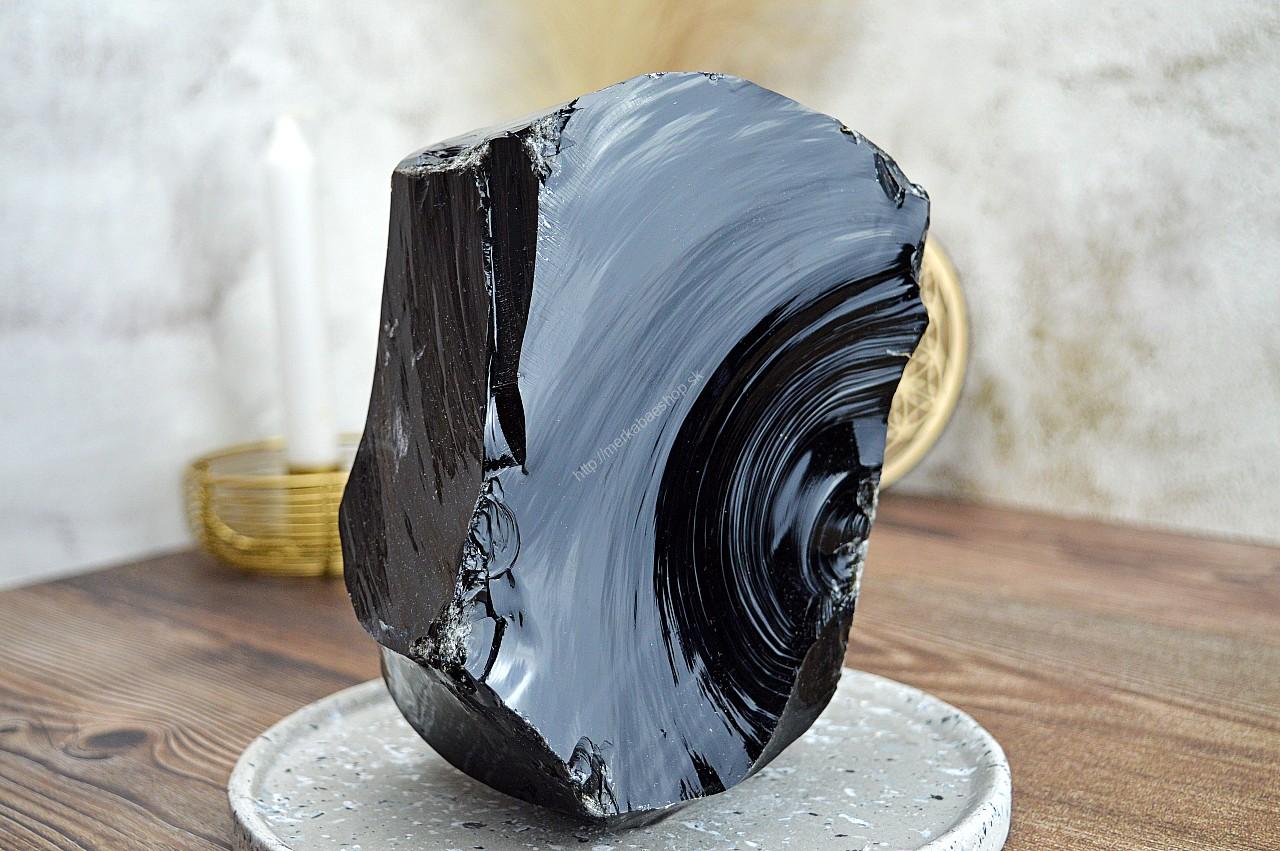 Surový OBSIDIÁN ČIERNY #4 - 2,81 kg -Ochrana, Prijatie, Uzemnenie, Očista, Obnovenie energie čakier
