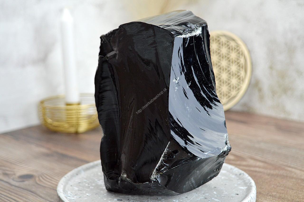 Surový OBSIDIÁN ČIERNY #4 - 2,81 kg -Ochrana, Prijatie, Uzemnenie, Očista, Obnovenie energie čakier
