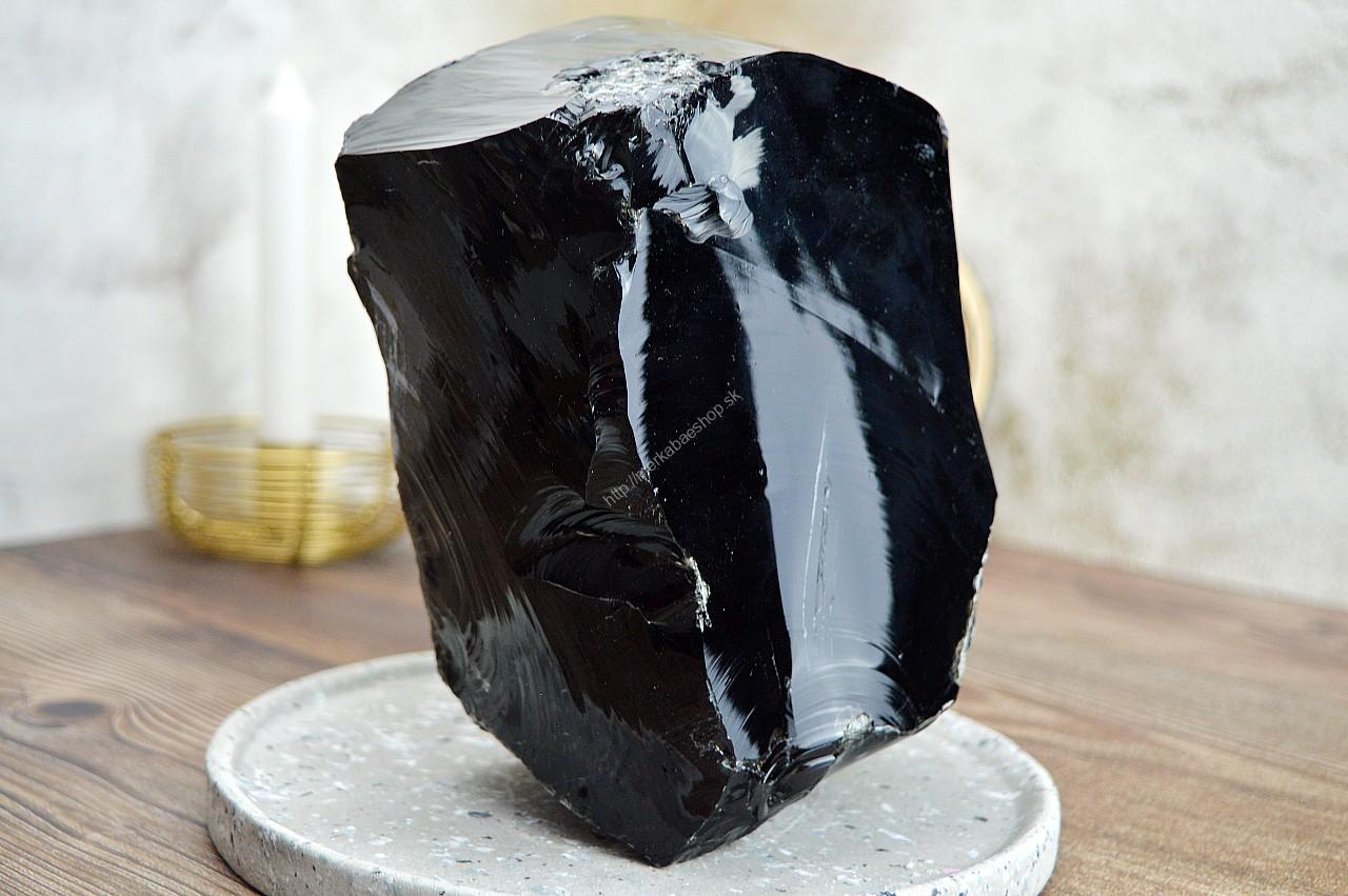 Surový OBSIDIÁN ČIERNY #4 - 2,81 kg -Ochrana, Prijatie, Uzemnenie, Očista, Obnovenie energie čakier – Obrázok 3