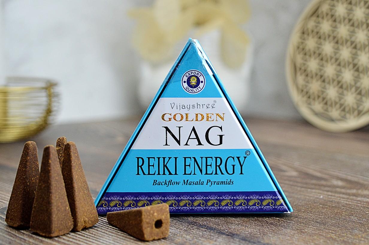Vonné kužele Tečúci dym/ back flow Golden Nag - REIKI ENERGY
