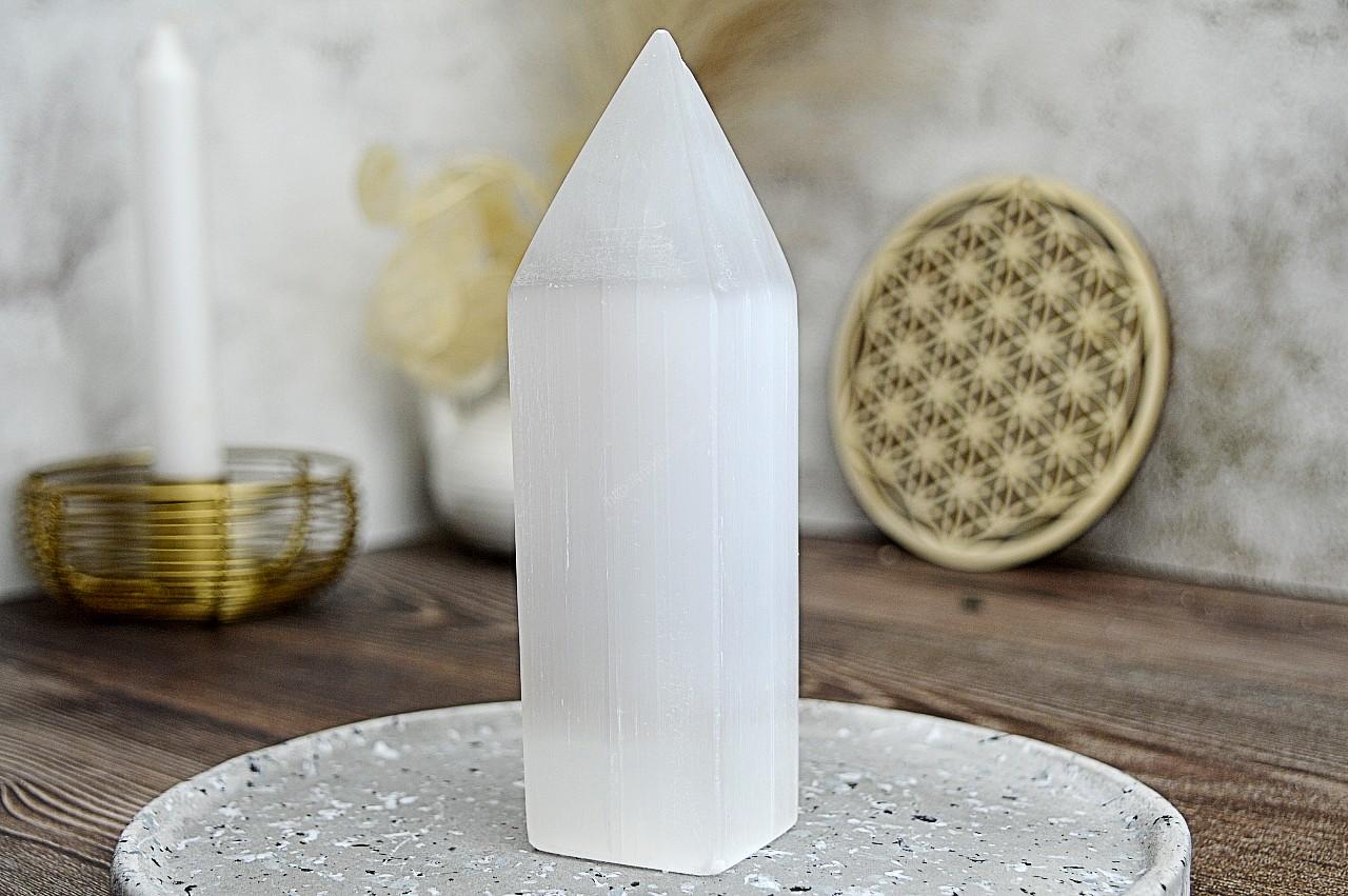 Obelisk/ Generátor jemných vibrácií SELENIT #2 - 15cm