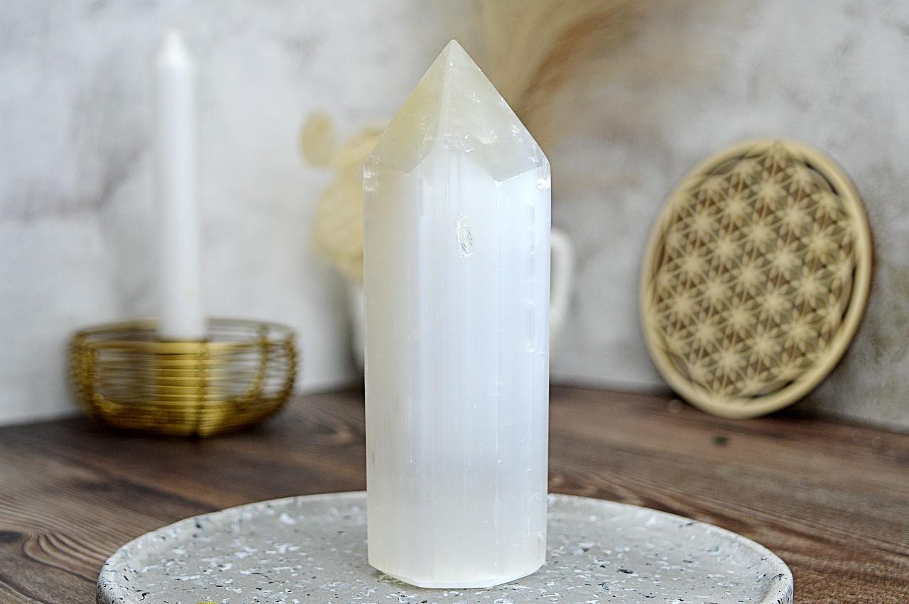 Obelisk/ Generátor jemných vibrácií SELENIT #1 - 15cm