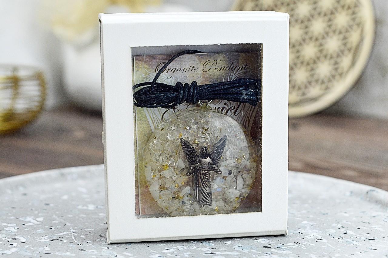 ORGONITOVÝ energetický OCHRANNÝ Amulet Archanjel GABRIEL +Krištáľ + Mesačný kameň