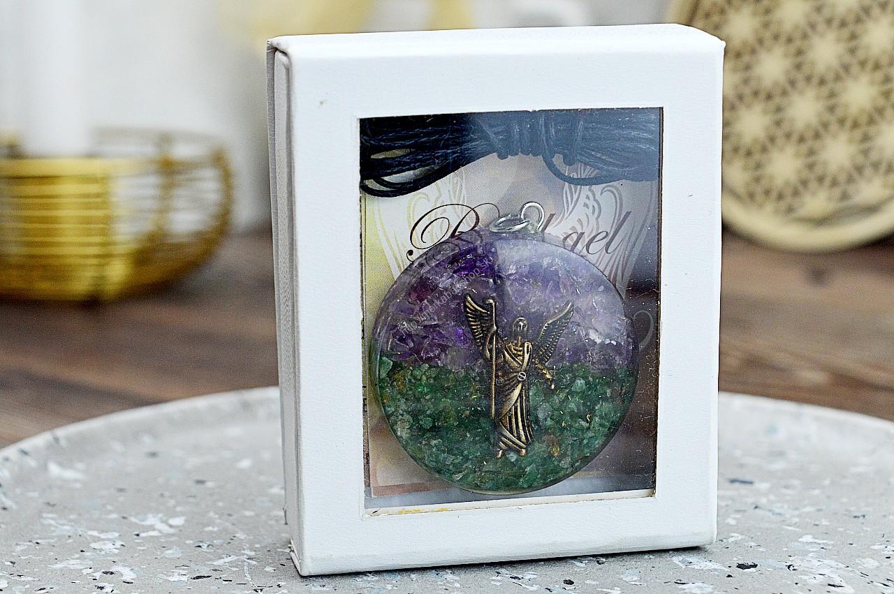 ORGONITOVÝ energetický OCHRANNÝ Amulet Archanjel RAFAEL +Ametyst + Avanturín
