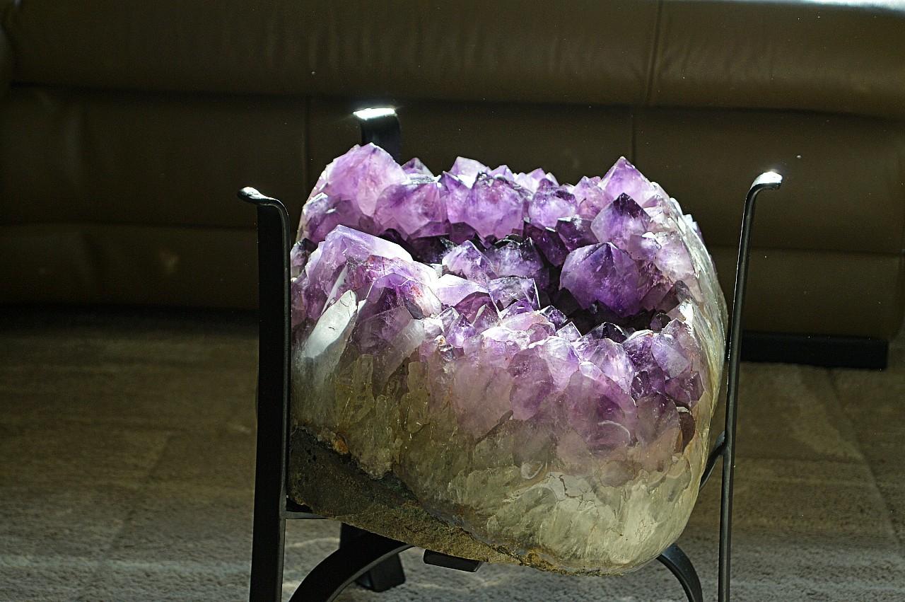 Ametystový konferenčný stolík +sklo #63kg - Božskosť, Intuícia, Rovnováha, pokojný Spánok - Extra Kvalita – Obrázok 7