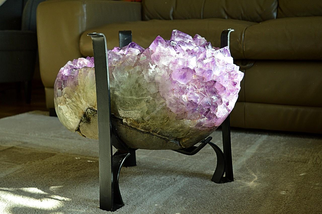 Ametystový konferenčný stolík +sklo #63kg - Božskosť, Intuícia, Rovnováha, pokojný Spánok - Extra Kvalita – Obrázok 4