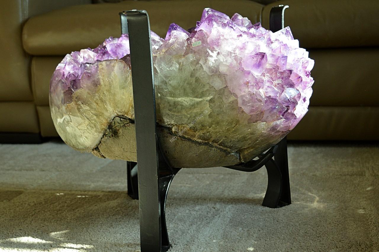 Ametystový konferenčný stolík +sklo #63kg - Božskosť, Intuícia, Rovnováha, pokojný Spánok - Extra Kvalita – Obrázok 5